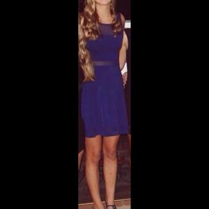 Navy Blue dress with sheer panels